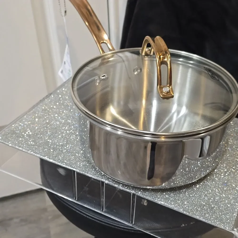 Viking 3-Ply PVD Stainless Steel 2.25QT Saucepan w/Lid & Copper Handle